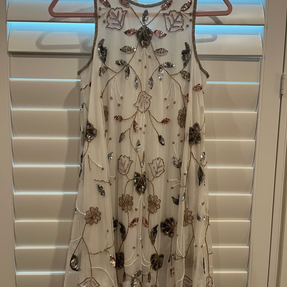 Elegant Embroidered White Dress